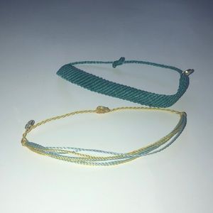 Yellow and blue pura vida bracelets